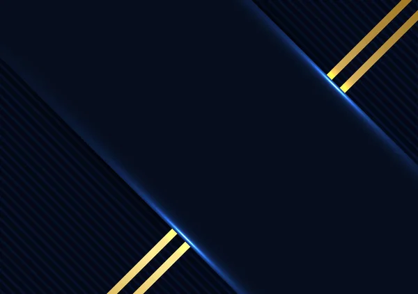 Luxe Blauwe Presentatie Gouden Lijn Premium Moderne Banner Achtergrond Presentatie — Stockvector