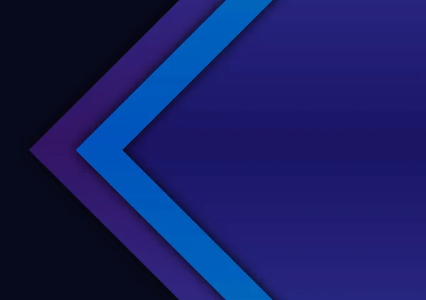 Driehoek Presentatie Blauwe Lijn Pijl Paarse Donkere Achtergrond Vectorillustratie — Stockvector