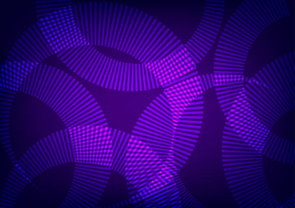 Résumé Réseau Technologie Numérique Dynamique Onde Ligne Fond Violet Illustration — Image vectorielle