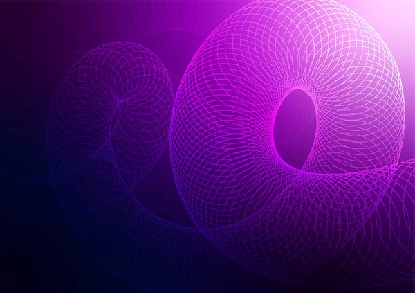 Abstrakt Virvel Spiral Lila Spinn Linje Dynamisk Presentation Bakgrund Vektor — Stock vektor