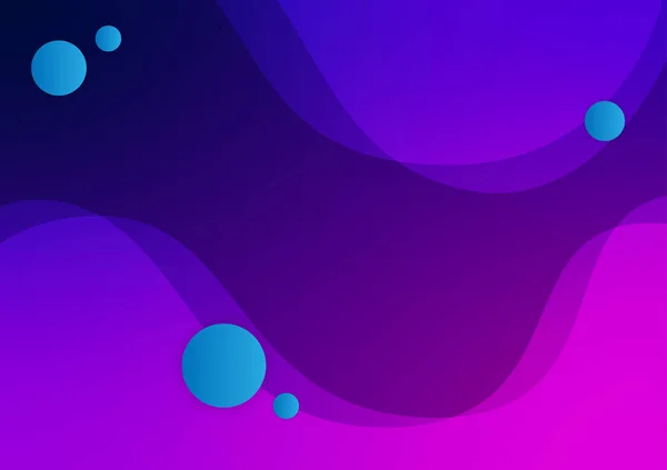 Abstracto Línea Onda Bandera Dinámica Azul Círculo Púrpura Fondo Ilustración — Vector de stock