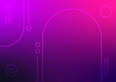 Dijital teknoloji çizgisi sunumu modern mor arka planı kapsıyor. vektör illüstrasyonu.