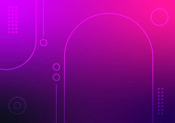 デジタル技術ラインアートのプレゼンテーションは現代の紫色の背景をカバーしています ベクターイラスト — ストックベクタ
