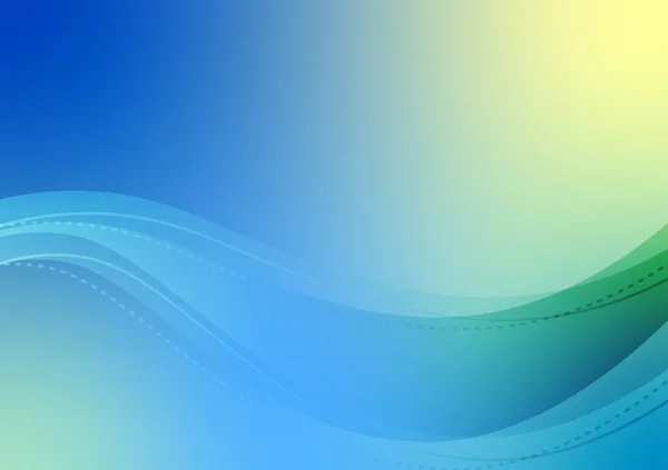Blauer Farbverlauf Dynamische Grafik Weiche Linie Wellenmuster Hintergrund Vektorillustration — Stockvektor