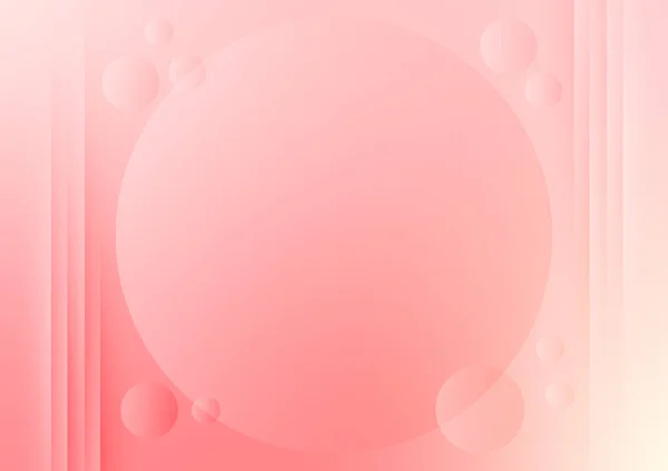 サークルピンクソフト鮮やかなバブルグラデーションプレゼンテーションの背景 ベクターイラスト — ストックベクタ