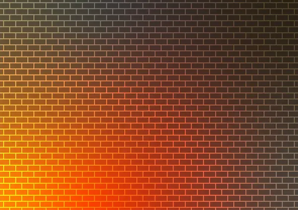 Klassischer Orangefarbener Wandblock Muster Linienverlauf Traditioneller Hintergrund Vektorillustration — Stockvektor