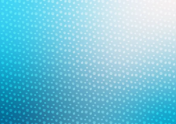 Abstrait Motif Mignon Main Dessiner Bannière Couverture Fond Bleu Illustration — Image vectorielle