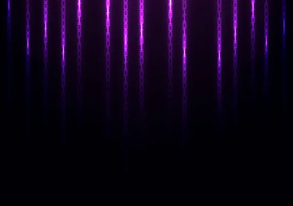 Темний Кіберпростір Один Нульовий Технічний Фон Випадкового Шаблону Векторна Ілюстрація — стоковий вектор