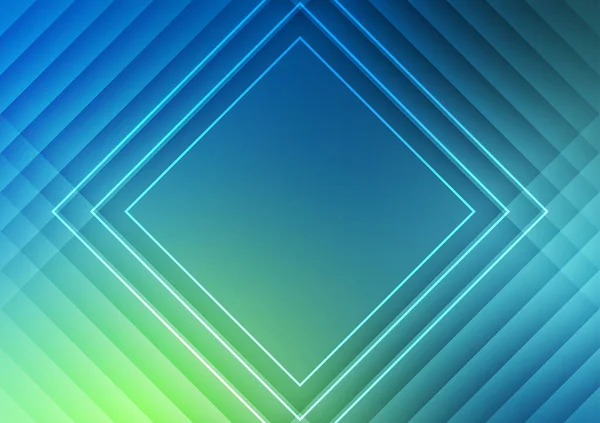 グラフィックブルーの緑のグラデーションの正方形のパターン抽象的なラインの背景 ベクターイラスト — ストックベクタ