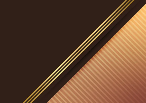 Moderne Stijl Banner Gouden Lijn Patroon Presentatie Premium Achtergrond Vectorillustratie — Stockvector