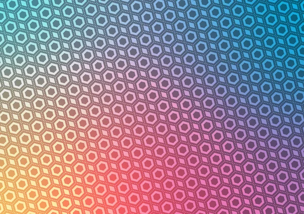 Геометричний Шестикутний Візерунок Лінії Градієнту Технології Фону Векторна Ілюстрація — стоковий вектор