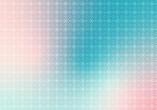 Blume Geometrischen Verlauf Blauen Muster Linie Präsentation Hintergrund Vektorillustration — Stockvektor