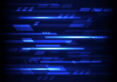 Blue neo light line digital technology presentation background. vector illustration.