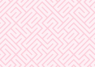 Retro labirent pembe çizgisi minimum yumuşak soyut arkaplan. vektör illüstrasyonu.