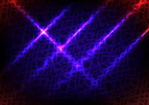 Ligne Lumineuse Néon Violet Technologie Numérique Présentation Abstraite Fond Illustration — Image vectorielle