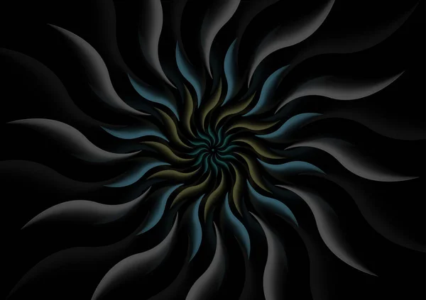 Мандала Абстрактний Цифровий Технологічний Графічний Квітковий Темний Фон Векторна Ілюстрація — стоковий вектор