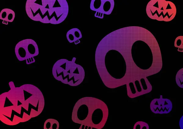 Halloween Party Theme Pumpkin Bone Mystery Funny Death Festival Background — Stock Vector