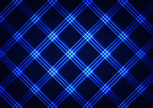 Technologia Cyfrowa Neon Kwadratowy Wzór Linii Dynamiczne Tło Elektryczne Ilustracja — Wektor stockowy