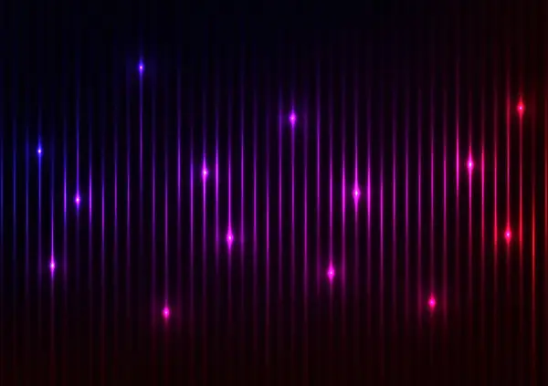 Абстрактная Цифровая Неоновая Светлая Линия Фиолетовом Темном Фоне Презентации Векторная — стоковый вектор