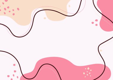 Sunum yumuşak çizgi eğrisi dalgası minimum pastel dekorasyon arka planı. vektör illüstrasyonu.