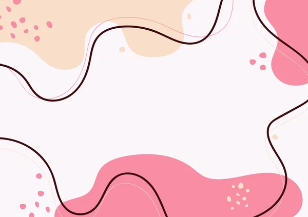 Sunum yumuşak çizgi eğrisi dalgası minimum pastel dekorasyon arka planı. vektör illüstrasyonu.