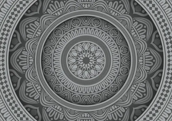 Neon pembe mandala daire merkezi güzellik arka planı. vektör illüstrasyonu.