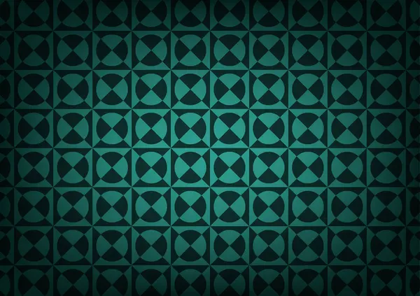 Soyut kare yeşil daire desenli siyah modern arka plan. vektör illüstrasyonu.