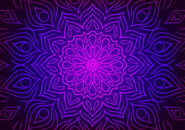 Mavi mandala neon teknolojisi geçmişi. vektör illüstrasyonu.