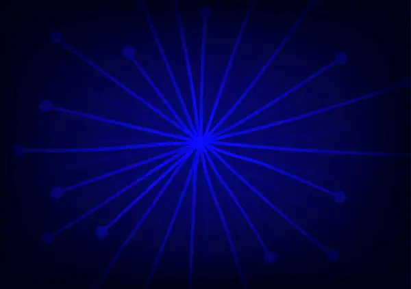 Soyut uzay merkezi mavi çizgi koyu arkaplan. vektör illüstrasyonu.