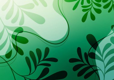 Yumuşak yeşil tropik çiçek sanat eğrisi arka planı. vektör illüstrasyonu.