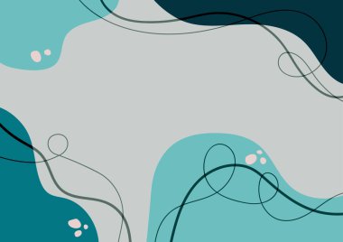 Soyut mavi çizgi yumuşak şekil eğri duvar kağıdı arka planı. vektör illüstrasyonu.