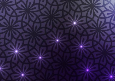 Mor çizgi desenli koyu çiçekli sunum arka planı. vektör illüstrasyonu.