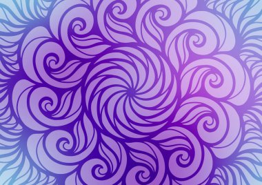 Sanat mavisi modern mandala çiçeği arkaplanı. vektör illüstrasyonu.