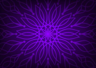 Mor siyah sanat soyut çiçek mandala arka planı