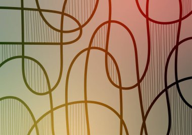 Eğri çizgisi sıcak colortone grafik sunumu. vektör illüstrasyonu