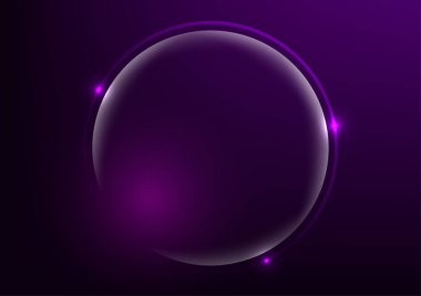 Len Circle teknoloji mor merkez sanat arka planı. vektör illüstrasyonu 