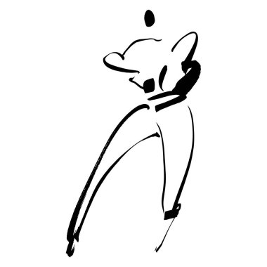 El Çizimi Moda Tasarımcısı İllüstrasyonu. Moda Modeli İllüstrasyonu, Şık Çizim. El çizimi kıyafet görünüşü. Yerleştirme Yazdırma. Kadın modası. Asgari Baskı. Poster baskısı. Beyaz arka planda kadınsı çizimler. Moda Simgesi. Contour sembolü