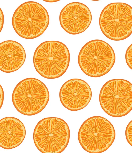 배경에 오렌지색 조각이나 반사기없는 주렁주렁 여름에는 이를만드는 맛있는 과일을 곁들인 — 스톡 벡터
