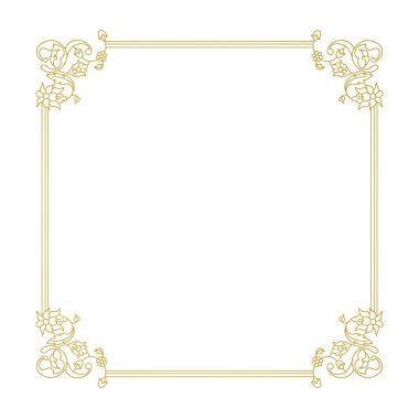Vektör dekoratif çerçeve. Tasarım şablonu için zarif unsur, metin için yer. Çiçek sınırı. Doğum günü için dantelli dekor ve tebrik kartı, düğün davetiyesi.