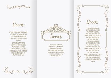 Vektör süs dekoratif çerçeve. Tasarım şablonu, metin için yer için zarif süslü öğe. Lüks çiçek sınır. Doğum günü ve tebrik kartı, düğün davetiyesi, sertifika için dantel dekor.