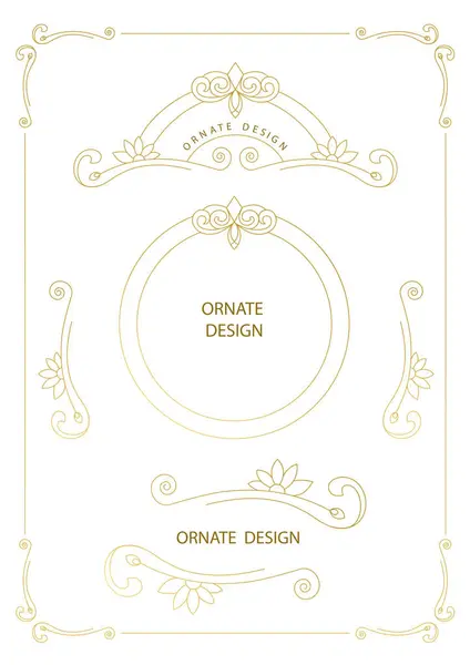 Cornice Decorativa Vettoriale Ornamentale Elemento Decorato Elegante Modello Design Posto Illustrazioni Stock Royalty Free