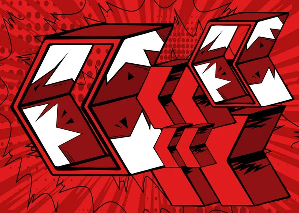 赤い漫画の本の矢印の背景ポスター 漫画の抽象的なシンボル レトロポップアートディレクションサイン — ストックベクタ