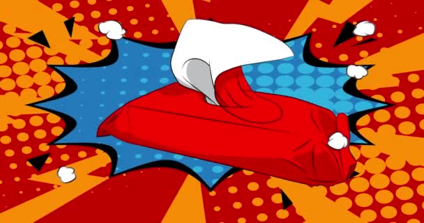 Cartoon Baby Σκουπίστε Κόμικ Wet Σκουπίστε Βίντεο Ρετρό Κόμικς Pop — Αρχείο Βίντεο