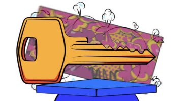 Key 'in sunumu için Comic Book Product sahne animasyonu. Retro çizgi roman arkaplan videosu.