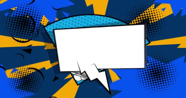 Retro Comic Style Speech Bubble Background Manga Cartoon Backdrop Stock — Stock Video