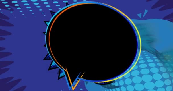 Говорящий Мыльный Пузырь Фоновой Анимацией Комиксов Стиле Поп Арта Ретро — стоковое видео