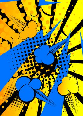 Çizgi film, karikatür arkaplanı, çizgi roman arkaplanı. Retro vektör çizgi romanları pop sanat tasarımı.