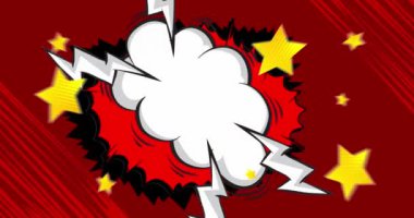 Karikatür arka planı, çizgi roman arkaplanı. Retro animasyon çizgi romanları pop sanat videosu.