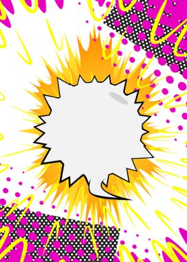 Süper Çizgi Film Soyut Arkaplan, çizgi roman konuşma balonu arkaplanı. Retro vektör çizgi romanları pop sanat tasarımı illüstrasyonu.