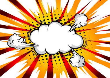 Soyut klasik çizgi film arkaplanı, çizgi roman arkaplanı. Retro vektör çizgi romanları pop sanat tasarımı.